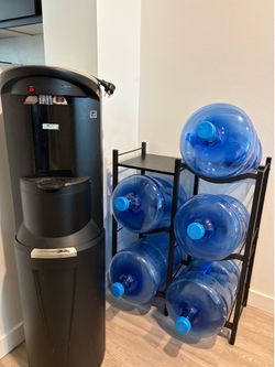 Water Cooler, Jugs, and Stand