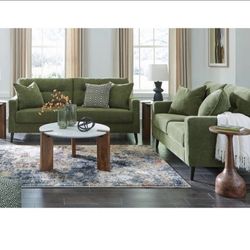 Living Room Furniture Set, Sofa and Loveseat, Pay Down, Take now with Finance, Green, New