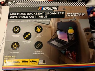 NASCAR Multi-Use Backseat Organizer with Fold-Out Table.