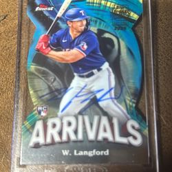Wyatt Langford 8/9 Extra Topps Finest Auto