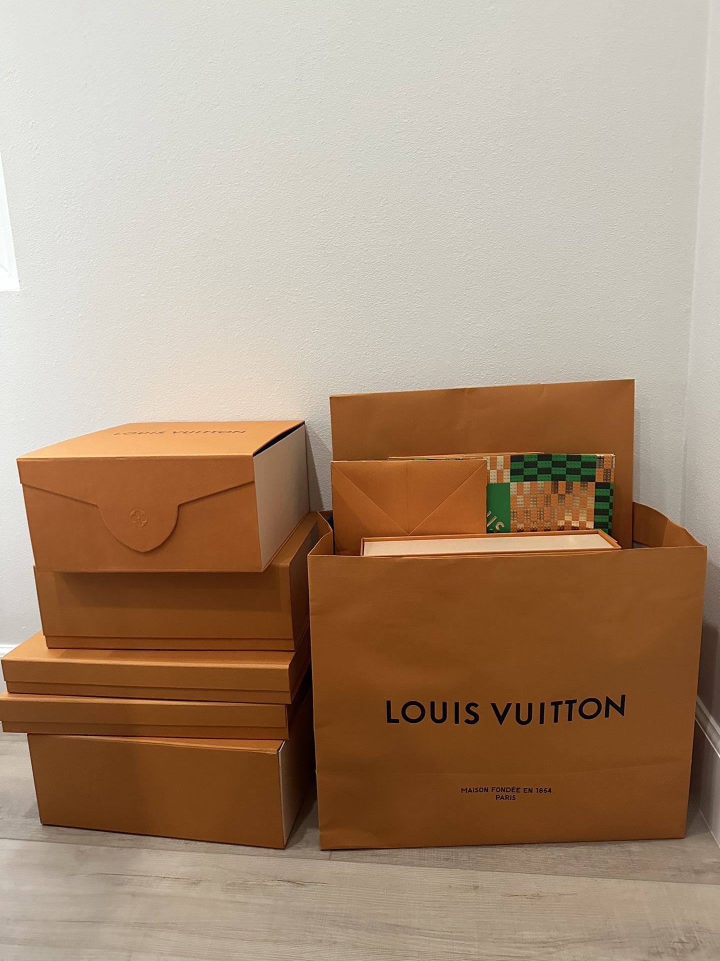 Assortment Of Louis Vuitton Boxes And Bag