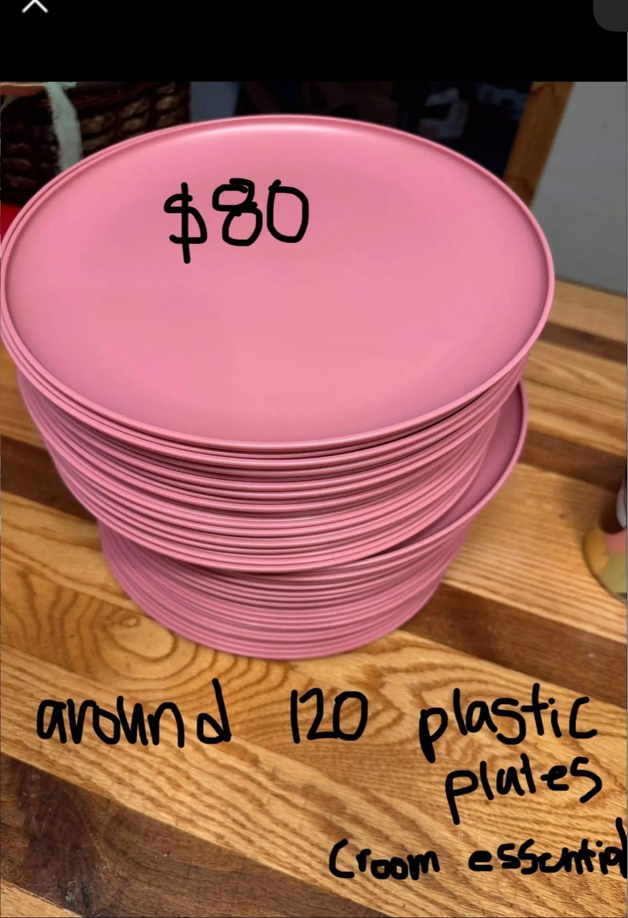 Pink Plastic Plates