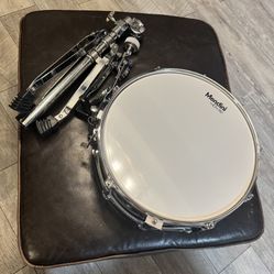 14" Mendini Black Snare Drum