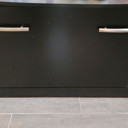 Black Indoor Entry Shoe Rack 2 Row 29.5" X 12"