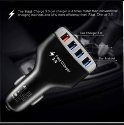 Car Charger 4 Port USB Quick 3.0 Adaptor for iPhone Ipad Samsung all models