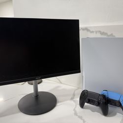 PlayStation 5 With 2 Controllers And Acer Gaming Monitor 
