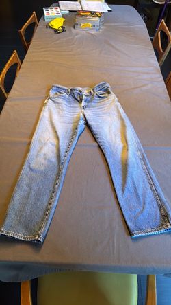 Light Wash Straight Leg Denim Jeans