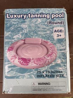 Inflatable Tanning Pool Float 75x75in (New)
