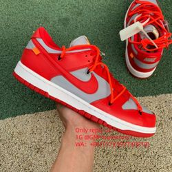 Off-White x Dunk Low 'University Red'