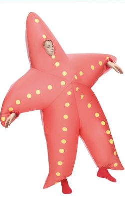 Spooktacular Creations Kids Halloween Inflatable Costume, Starfish Blow-up Costume for Boys, Fullbody Sea Animal Halloween Themed Parties