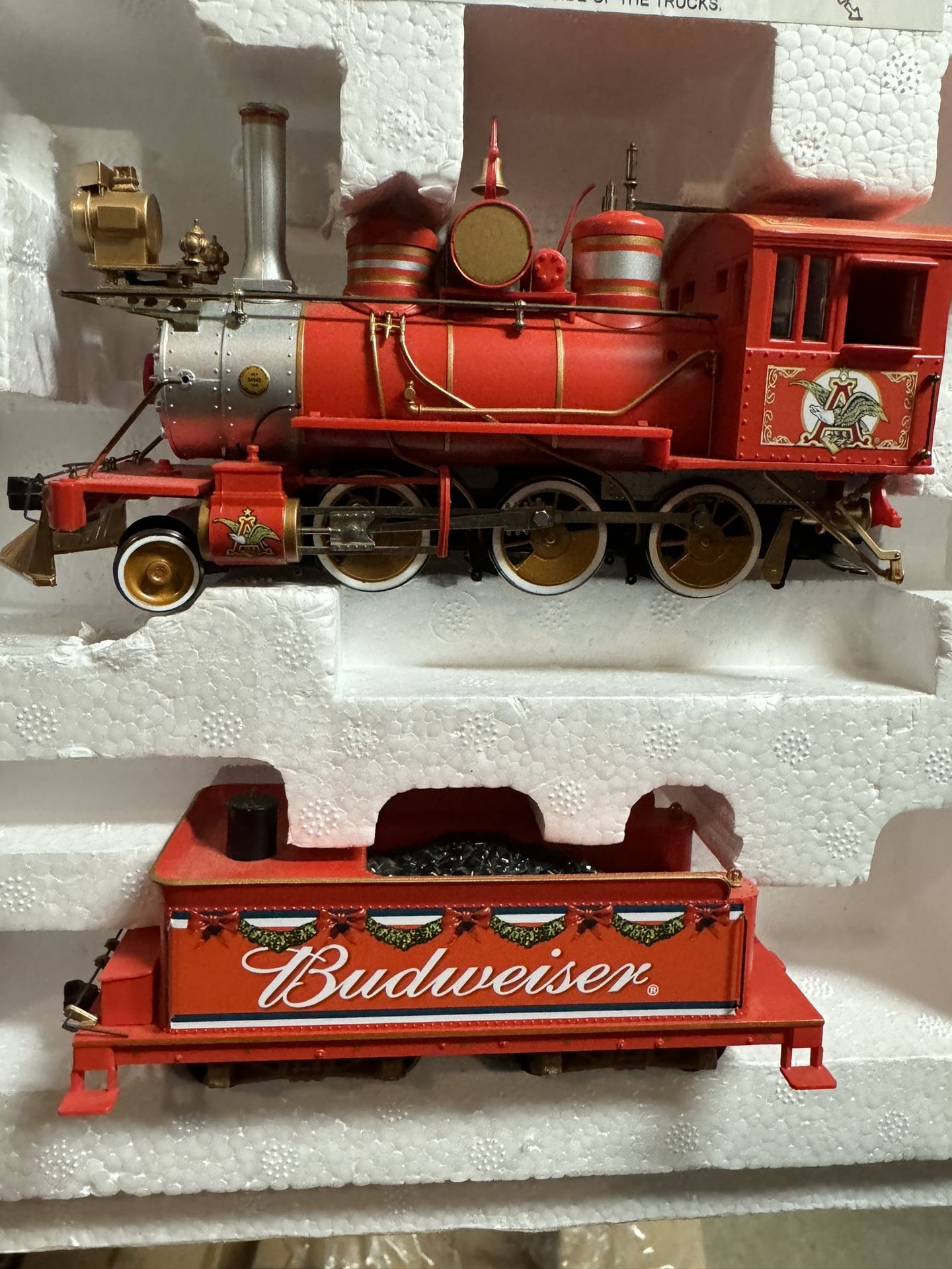 Hawthorne Village Budweiser Holiday  Express Train Set