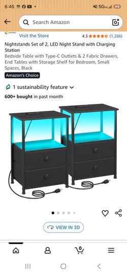 Black night stand