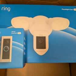Ring Floodlight Cam Pro And Doorbell Pro Wired NEW