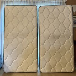 Two Twin Pillow top Mattresses 