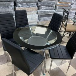 Black ⚫️ Dining Table 🍽 Juego De Comedor 