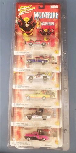 RARE VTG Johnny Lightning Marvel Diecast 6 Pack Wolverine Spider-Man Sealed 2002