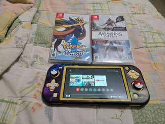 Nintendo switch lite with games