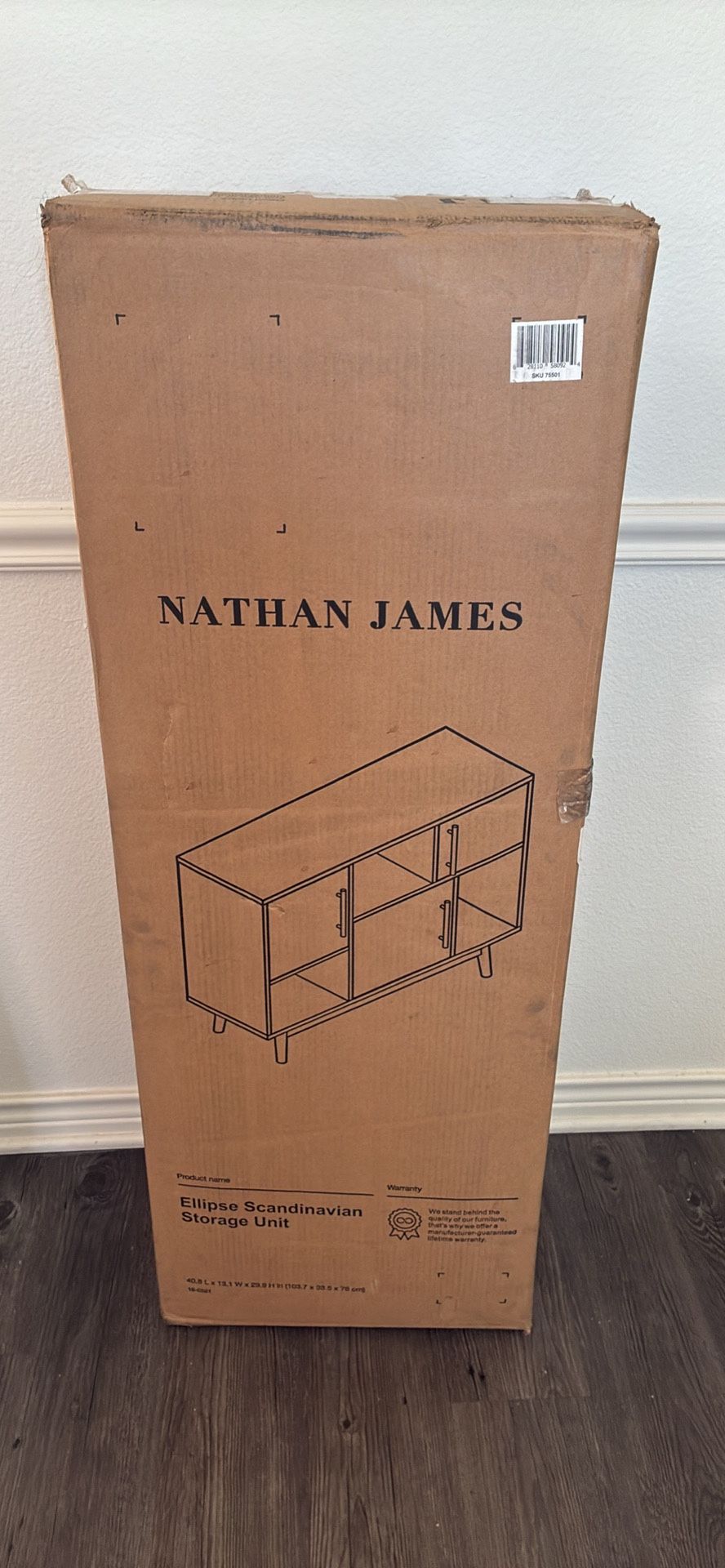 Brand New In-Box, Nathan James Wesley Scandinavian TV Stand