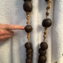 Giant Wooden Bead Rosary 6 Foot 