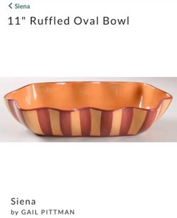Gail Pittman Ruffles Oval Dish