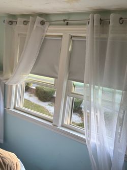 White Sheer Curtains with Grommet Top