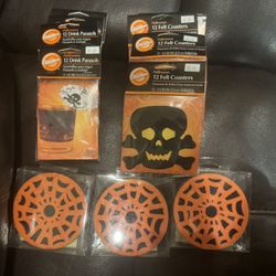 New Halloween Coasters, Drink Umbrellas,  Butterfly Decor $1 Each 