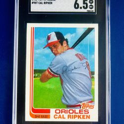 1982 Topps Traded Cal Ripken Jr Rookie Baseball Card Graded SGC 6.5