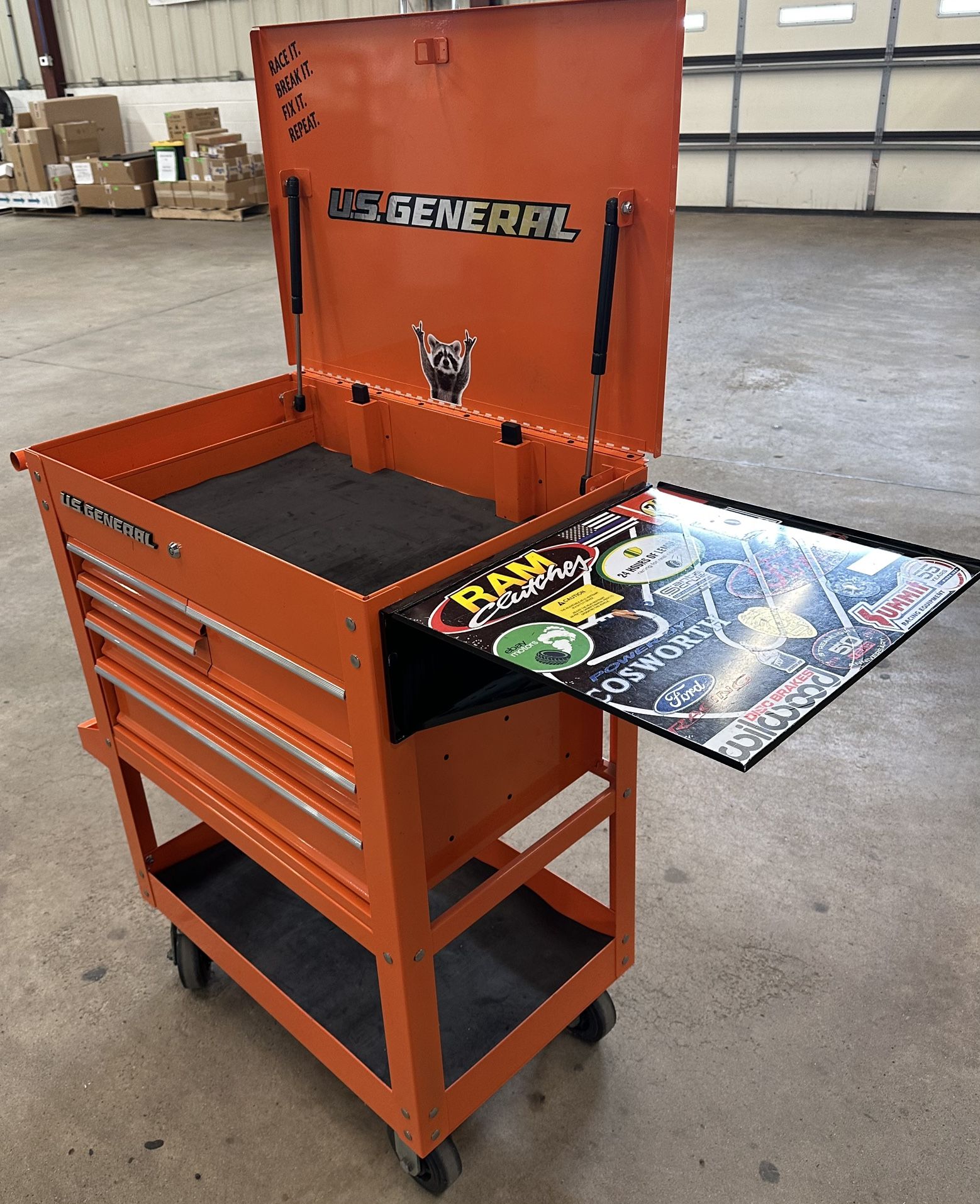 U.S. General 5 Drawer Tool Cart
