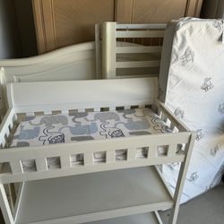 Crib And Changing Table Set