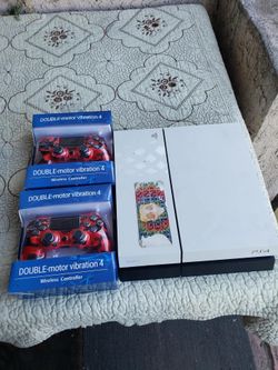 White & Black Sony Playstation 4 PS4 500GB no Games 2 Sealed controllers goes $65! Still sealed each. $160! Games are extra $$. Trade are welcome
