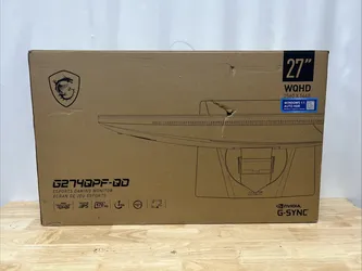 msi G Series G274QPF-QD 27in Gaming Monitor QHD IPS 170Hz USB-C HDMI Black
