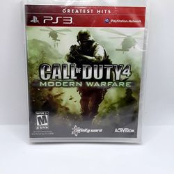 PS3 CALL OF DUTY 4 Modern Warfare Greatest Hits, 2007, New Factory Sealed, M 17+