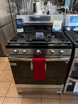 Samsung 5 Burner Gas Stove Stainless Steel with Air Fry