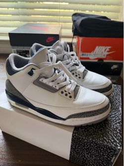Size 8.5 Used Jordan Retro 3 Midnight Navy w/ Original Box