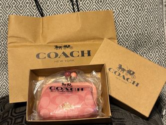 pink coach coin purse