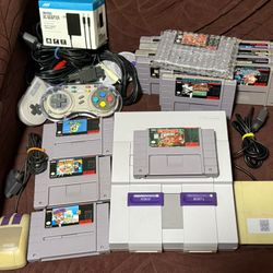 Original Super Nintendo Entertainment With Game 