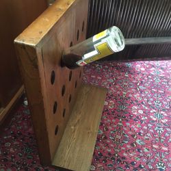 Bottle Rack, Vintage Wood Wine rack Imported French Riddling Style Rack. Holds 15 Bottles. Alternative Succulent Rack use.