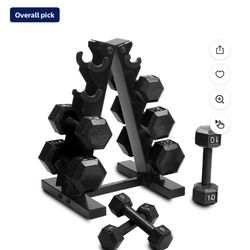 Cap Barbell Set And Flat Two Tier Rack