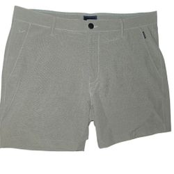 7 Diamonds Performance 6 Inch Chino Shorts Men Size 36 Khaki Vacation Summer