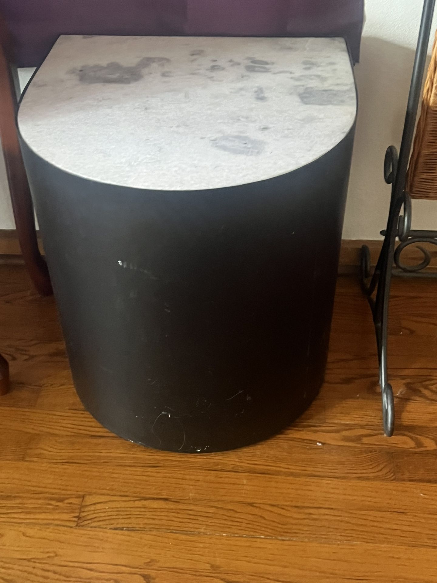 Faux Marble End Table