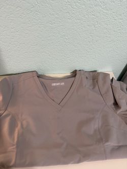Grey scrub top