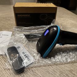 NADAMOO Wireless Barcode Scanner 328 Feet Transmission Distance USB Cordless 1D Laser Automatic Barcode Reader Handhold Bar Code Scanner with USB Rece