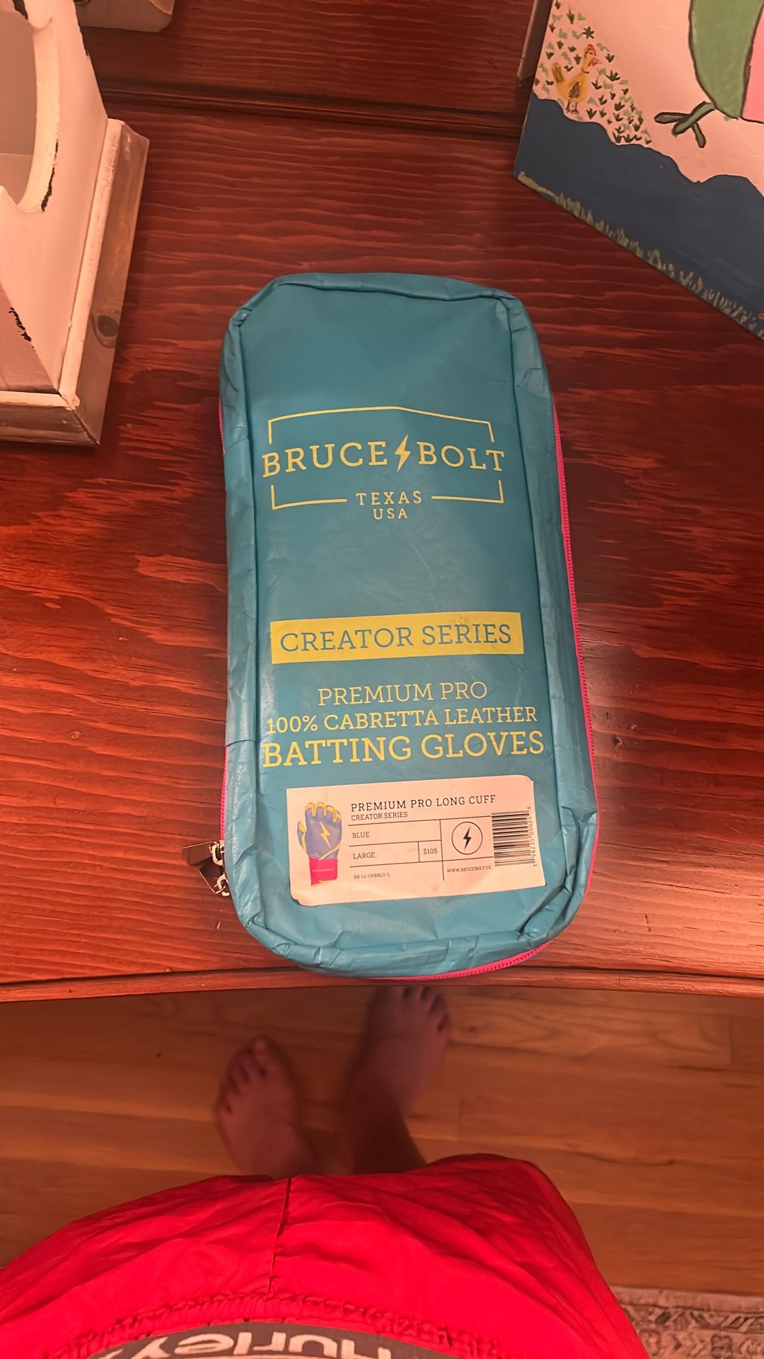 Adult Larger Bruce Bolt Batting Gloves