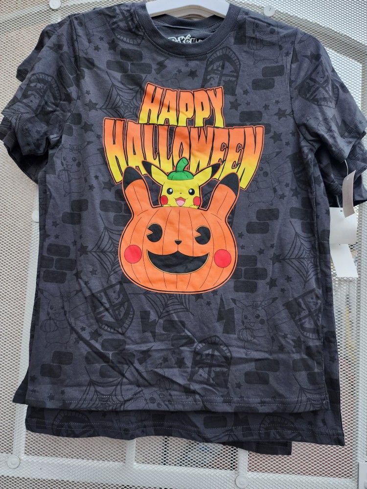 Kids Pikachu Halloween ๐ Shirt M & L