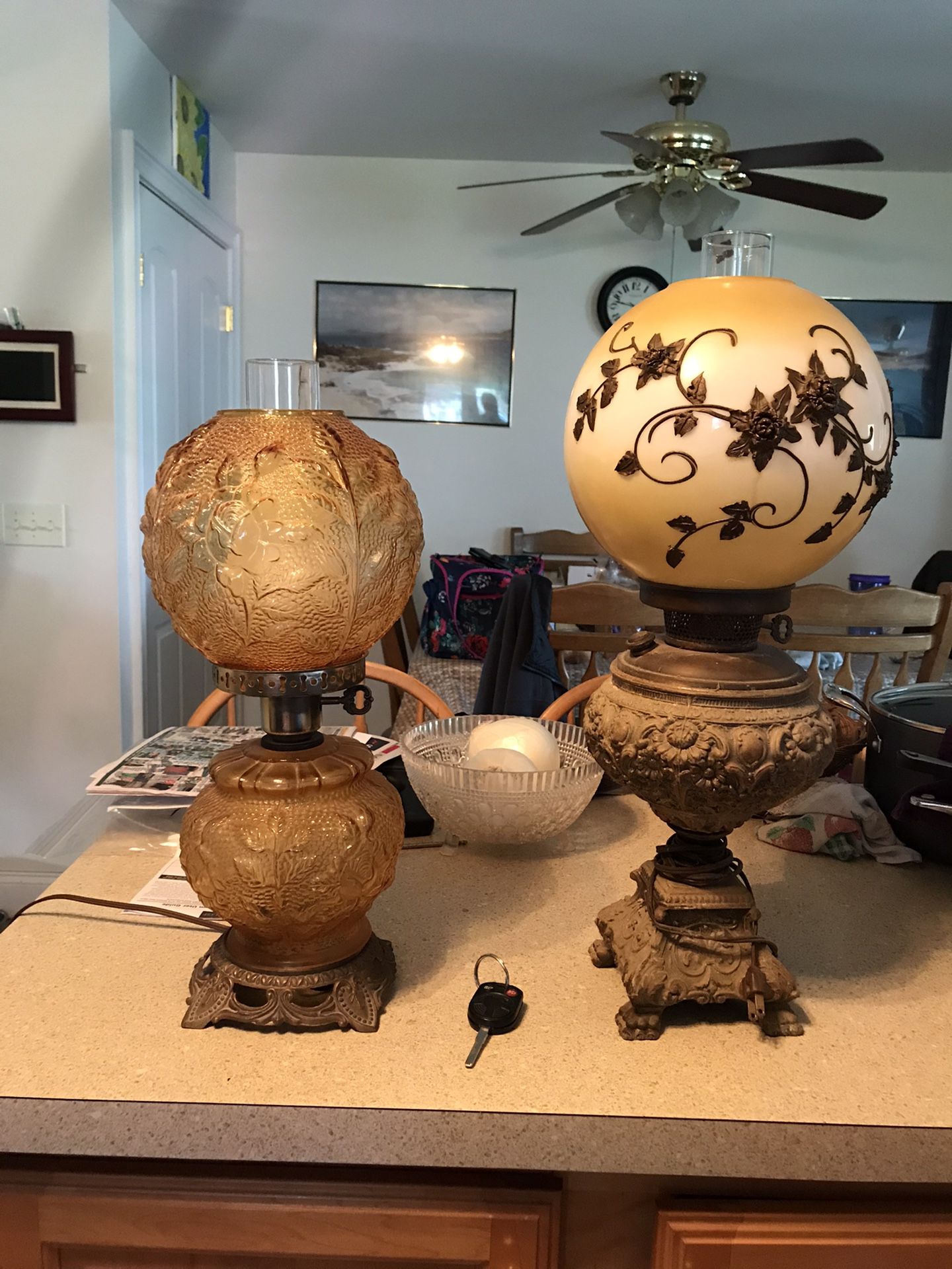 Vintage Victorian lamps