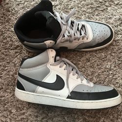 Grey Black And White High Top Nike