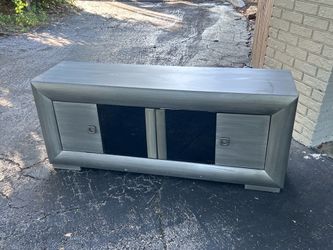 Gray Wood Tone Console TV Stand 60”
