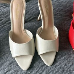Beige heels Size 7