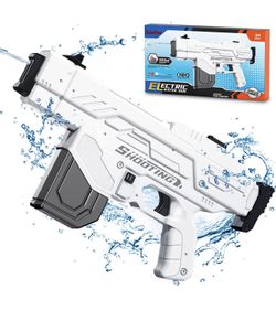 Electric Water Gun for Kids & Adults with 320CC High Capacity, Squirt Guns up to 26 FT Range, Automatic Water Gun Toy, Swimming Pool/Beach Party Games