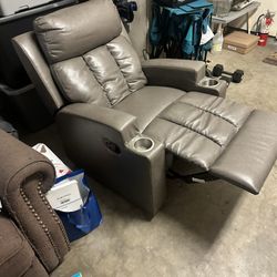 Leather recliner